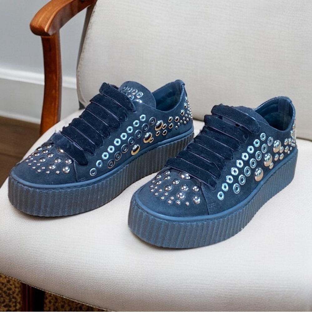 PINKO Studded Iseo Leather
Platform Sneaker Size 37